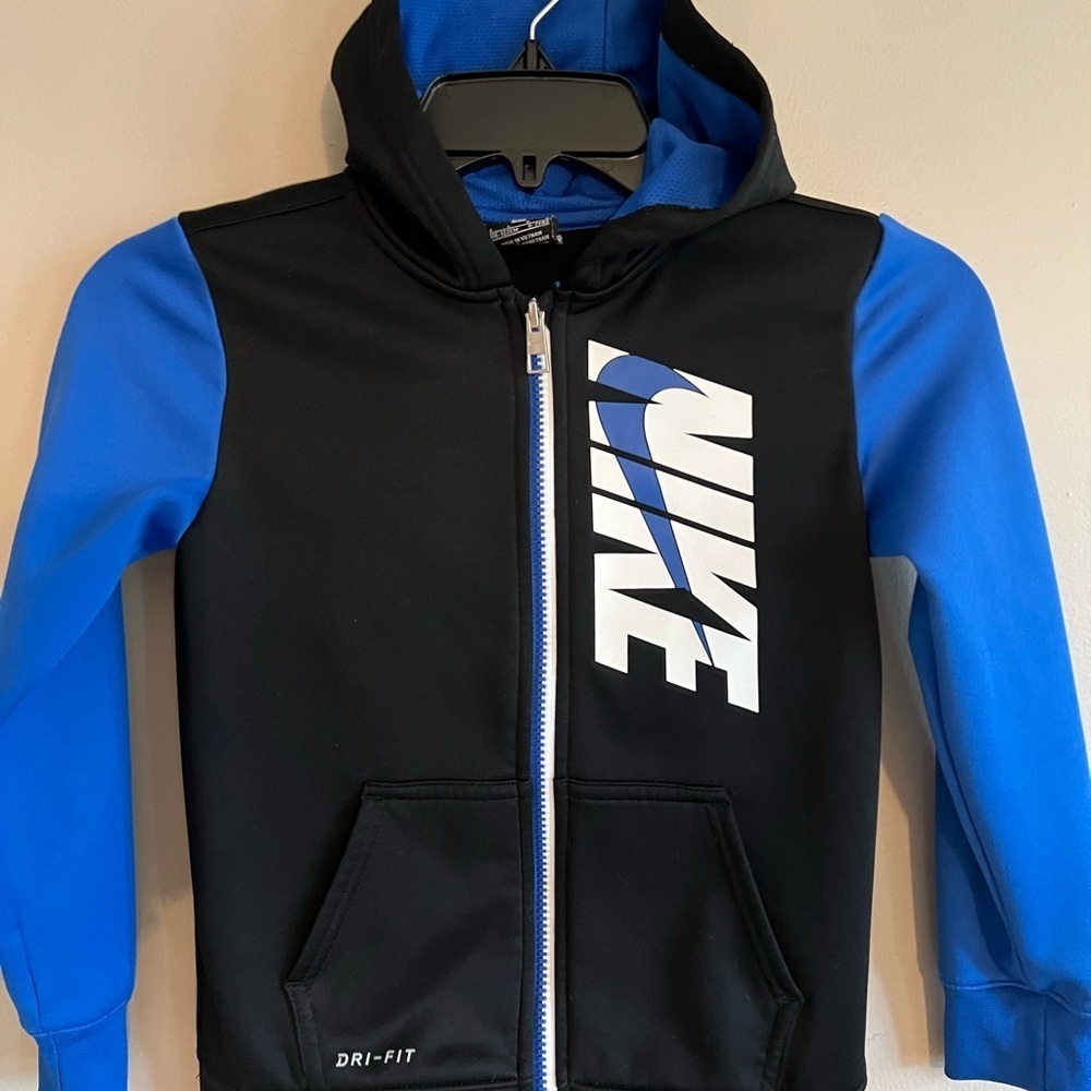 Nike Blue and Black Sweatshirt with Dri-FIT Technology